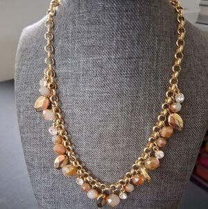 Paparazzi Gold and Peach Necklace